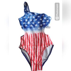 Girls one strap one piece swim suit size xl 14